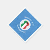 ハヌカイタリアンフの天使の国旗 スタンダードカクテルナプキン (角)