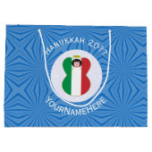 ハヌカイタリアンフの天使の国旗 ラージペーパーバッグ (裏面)