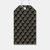 ハヌカエレガントーホリデーパターン金ゴールド ギフトタグ (裏面)