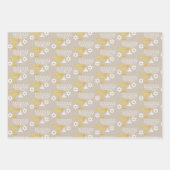 ハヌカエレガントーホリデーパターン金ゴールド ラッピングペーパーシート (正面2)