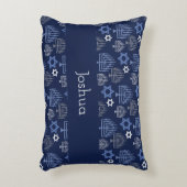 ハヌカエレガントーホリデーパターン アクセントクッション (正面(垂直))