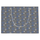 ハヌカエレガントーホリデーパターン ラージペーパーバッグ (正面)