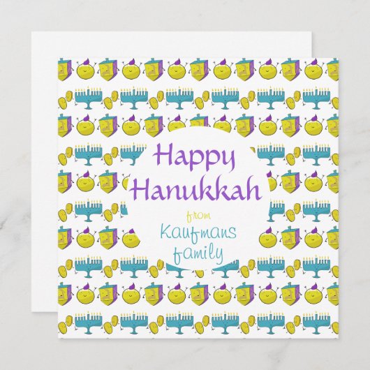 ハヌカカスタムカかわいいカードの名前を追加 シーズンカード (正面/裏面)