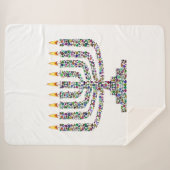 ハヌカカラフルキャンドル シェルパブランケット (正面(横))