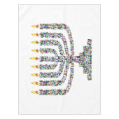 ハヌカカラフルキャンドル テーブルクロス (正面)