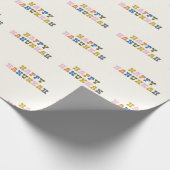 ハヌカカラフルーウェスタンレトロユニークおもしろいホリデイ ラッピングペーパー (角)