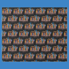 🕎ハヌカカラフルー（ユダヤ教）メノラー ラッピングペーパー