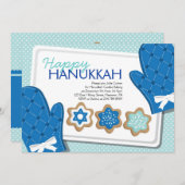 ハヌカクッキーパーティの招待状 招待状 (正面/裏面)