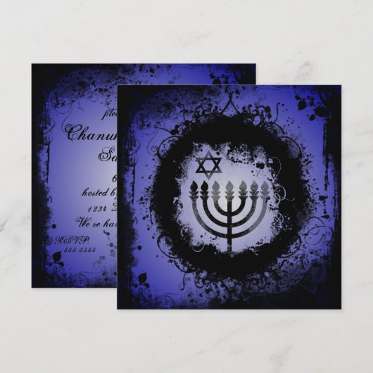 ハヌカグランジー 招待状 (正面/裏面)