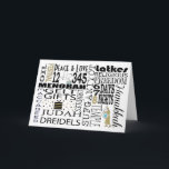 ハヌカグリーティングカードハヌカー（ユダヤ教の祭り）語 シーズンカード<br><div class="desc">「ハヌカー（ユダヤ教の祭り）語」封筒付きハヌカーグリーティングカードこのカードをパーソナライズするには、文字「平和と愛」を削除し、自分の言葉を追加するだけです。フォントのお気に入りのスタイル、色、サイズ、文字列を選択します。
文字を好きなカードに変えろ！
感謝していストップとショッピングありがとう！!ハッピーハヌカー（ユダヤ教の祭り）/ハヌカ！
サイズ:標準(5" x 7")の誕生日や祝日、良い日や懸命の日、Zazleカスタマイズのグリーティングカードは、どの大事な行事でも望みを伝えるのに最適な方法です。写真を追加するか、デザインを選んで、「こんにちは」というシンプルで誰かの日を明るくします。
    サイズ:5" x 7" (ポートレート)または7" x 5" （横）フルカラーCMYKプリント処理追加コストなしの全面印刷カード裏面の印刷可能領域は3" x 4" (ポートレート)または4" x 3" （横）標準のホワイトエンベロープに含まれる紙タイプ：[マット]最人気があるも紙の高いマットのEggshellテクスチャは、touchに対して柔らかく、滑らかな仕上げで、選択したデザインに最適な背景を提供します。
    薄い白の、塗られていないマット仕上げで、卵の殻のテクスチャ紙が付い書ているのは、簡単が高く、米国で作成および印刷されても汚れが発生しません。</div>