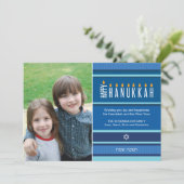 ハヌカストライプのキャンドル シーズンカード (スタンド正面)