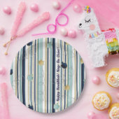 ハヌカストライプーおもしろい ペーパープレート (パーティー)