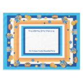 ハヌカドリパーソナライズされたデルズドーナツ&スターズ テーブルクロス (正面(横))