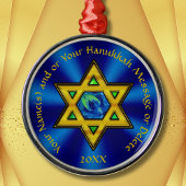 ハヌカパーソナライズされたーのオーナメントは、木のために。 メタルオーナメント