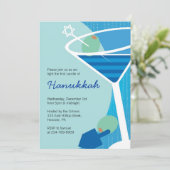 ハヌカパーティの招待状とカクテル 招待状 (スタンド正面)