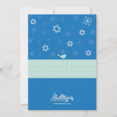 ハヌカパーティの招待状と雪だるま 招待状 (裏面)