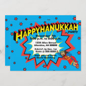 ハヌカパーティ　ユダ・マカビー 招待状 (正面/裏面)