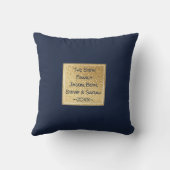 ハヌカピローハヌカー(ユダヤ教の祭り)ハッピー金ゴールド/ブルー クッション (裏面)