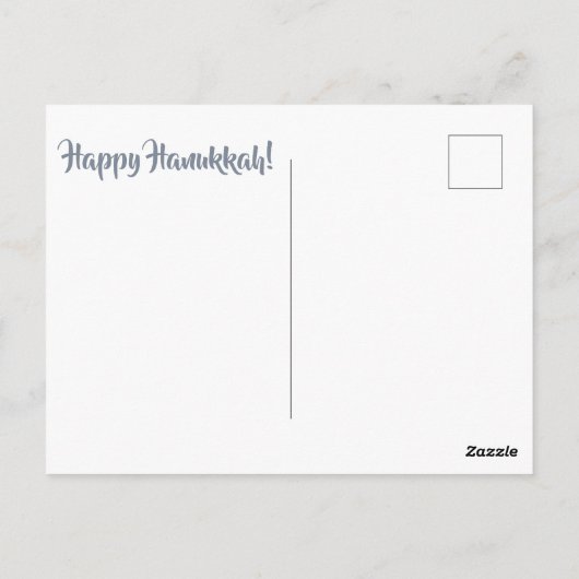 ハヌカヘブライアルハニシム祈りの言葉ジュダイカアート ポストカード (裏面)
