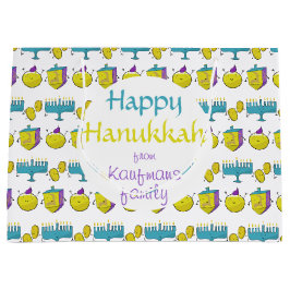 ハヌカモダンに名おもしろい前を付けカスタムる ラージペーパーバッグ