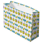 ハヌカモダンに名おもしろい前を付けカスタムる ラージペーパーバッグ (裏面アングル)