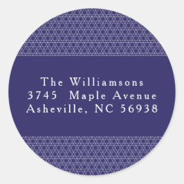 ハヌカモダンースターラインズブルー差出人住所 ラウンドシール