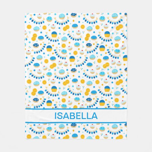 ハヌカモダンーパーソナライズされたフリースブランケット フリースブランケット (正面)