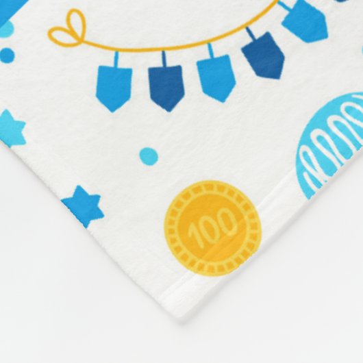 ハヌカモダンーパーソナライズされたフリースブランケット フリースブランケット (角)