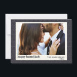 ハヌカモダンー星模様ダークブルーのフォトカード シーズンカード<br><div class="desc">友人や家族にハッピーエレガント・ハヌカーを願うと、ダークブルーとグレーのシンプルユダヤ人の星線のパターンをフィーチャーしパーソナライズされたて、あなたの写真、あいさつ、名前。</div>