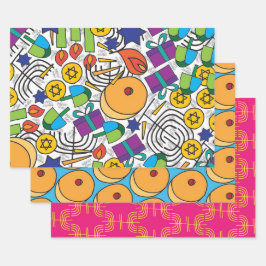 ハヌカラッピング紙 ラッピングペーパーシート