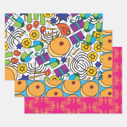 ハヌカラッピング紙 ラッピングペーパーシート (セット)