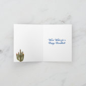 ハヌカーあいさつカード – Prickly(ユダヤ教)メノラー カード (内部)