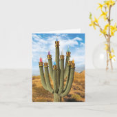 ハヌカーあいさつカード – Prickly(ユダヤ教)メノラー カード (黄色い花)