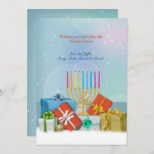 ハヌカーおよびクリスマスの休日カード シーズンカード (正面/裏面)