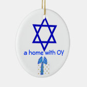 ハヌカーおよびクリスマスの休日 セラミックオーナメント (右)
