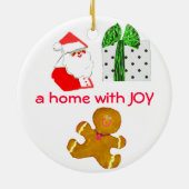 ハヌカーおよびクリスマスの休日 セラミックオーナメント (裏面)