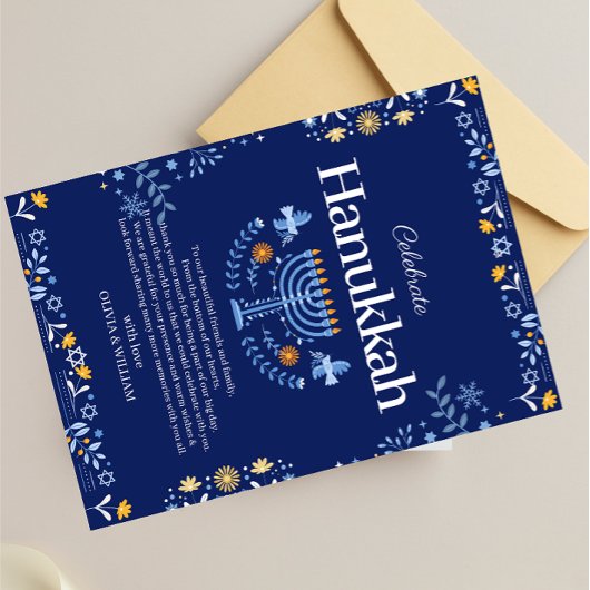 ハヌカーお祝いに参加！」 サンキューカード