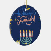 ハヌカーお祝いに参加！」 セラミックオーナメント (右)