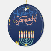 ハヌカーお祝いに参加！」 セラミックオーナメント (左)