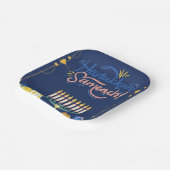 ハヌカーお祝いに参加！」 ペーパープレート (傾斜あり)