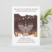 ハヌカーすべての年齢の特別パーティの招待状。 招待状 (スタンド正面)