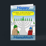 ハヌカーとクリスマスのホリデーシーズン シーズンカード<br><div class="desc">この漫画はホリデーシーズンのおもしろいを作る。クリスマスの木が好きならもしユダヤ人だ。ハヌカーの茂素晴らしみも！ハッピーホリデー！</div>