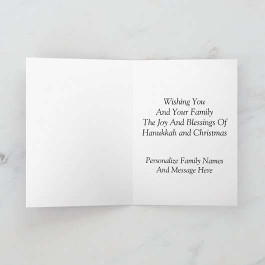 ハヌカーとクリスマストゥーズホリデーカード シーズンカード (内部)