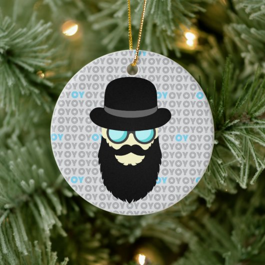 ハヌカーとクリスマス セラミックオーナメント (ツリー)