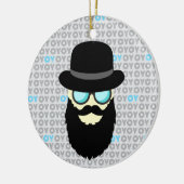 ハヌカーとクリスマス セラミックオーナメント (左)