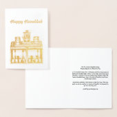 ハヌカーのエルサレム・ランタン・ランプ 箔カード (ディスプレー)