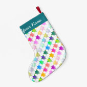 ハヌカーのコラージュおよび虹の星の貯蔵 スモールクリスマスストッキング (裏面 (吊り時))