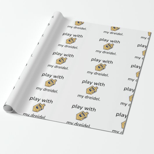 ハヌカーのハヌカー（ユダヤ教の祭り）のおもしろいなdreidelの演劇との ラッピングペーパー (アンロールド)