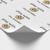 ハヌカーのハヌカー（ユダヤ教の祭り）のおもしろいなdreidelの演劇との ラッピングペーパー (角)