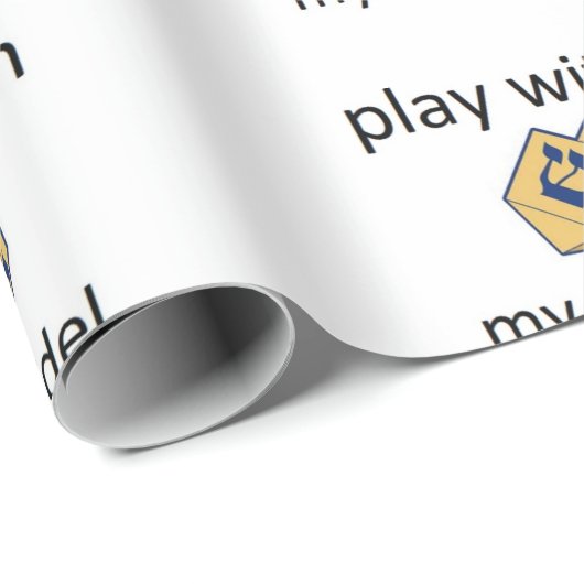 ハヌカーのハヌカー（ユダヤ教の祭り）のおもしろいなdreidelの演劇との ラッピングペーパー (ロールコーナー)